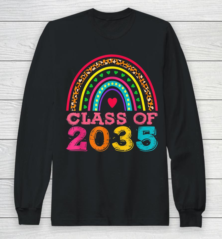 Class Of 2035 - Colorful Rainbow First Day Of School Long Sleeve T-Shirt