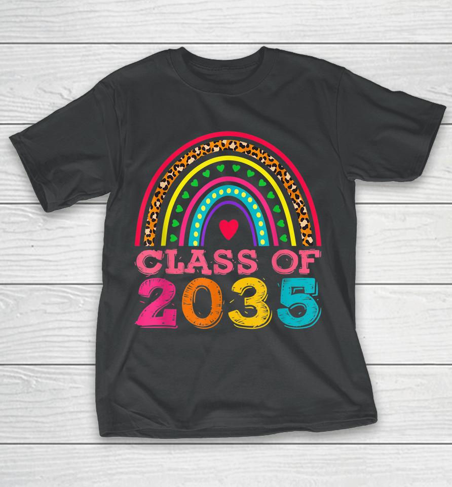 Class Of 2035 - Colorful Rainbow First Day Of School T-Shirt