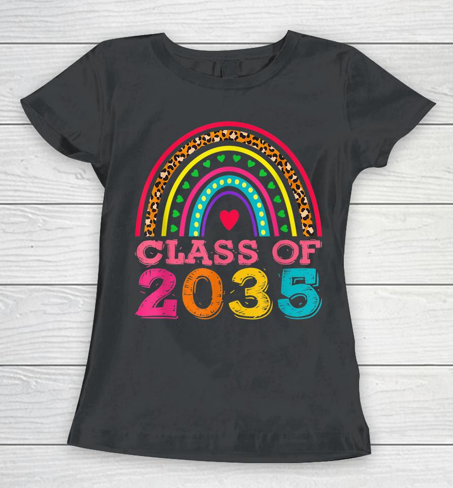 Class Of 2035 - Colorful Rainbow First Day Of School Women T-Shirt
