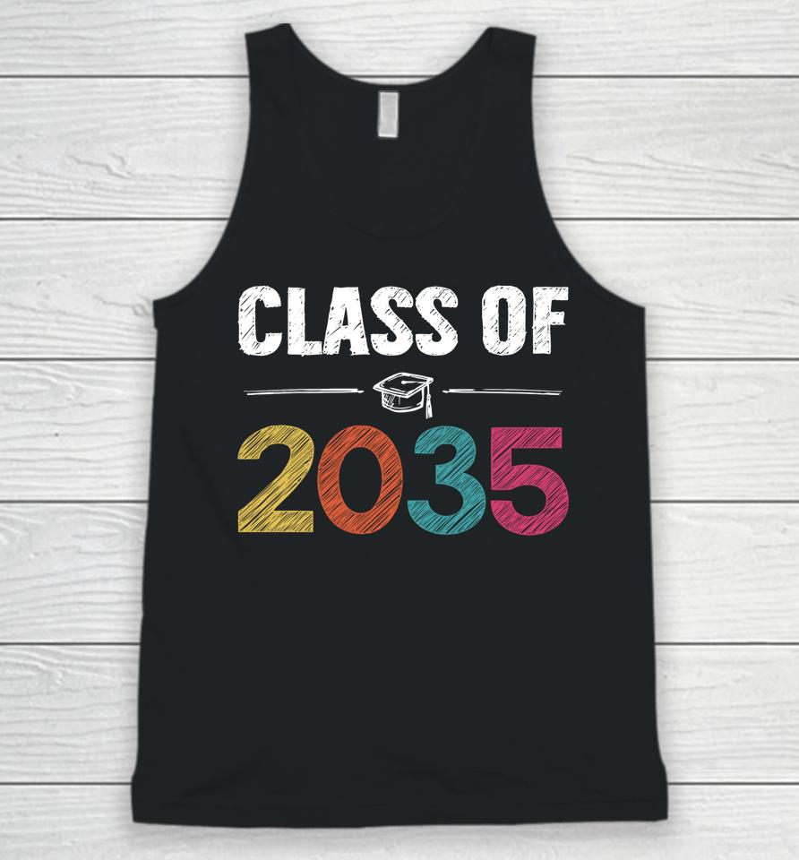 Class Of 2035 First Day Of School Grow With Me Graduation Unisex Tank Top