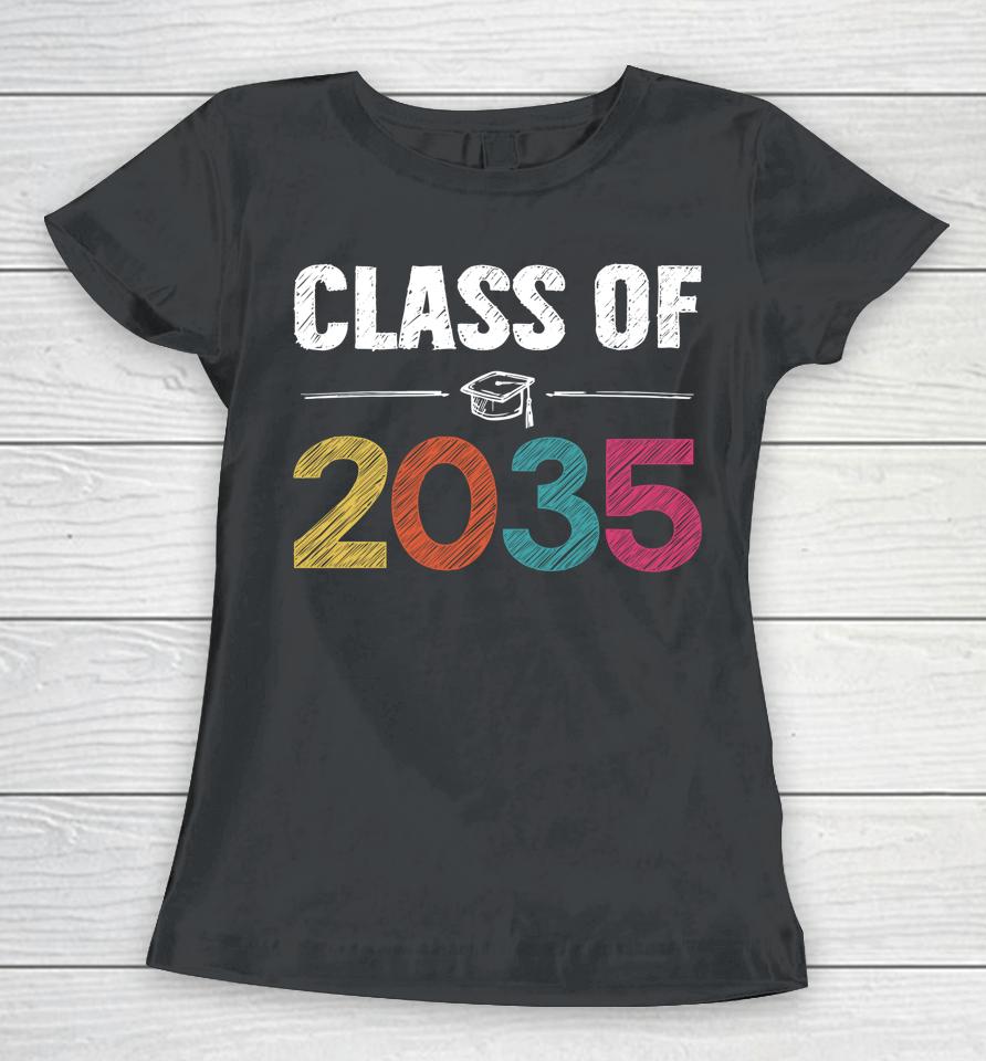 Class Of 2035 First Day Of School Grow With Me Graduation Women T-Shirt