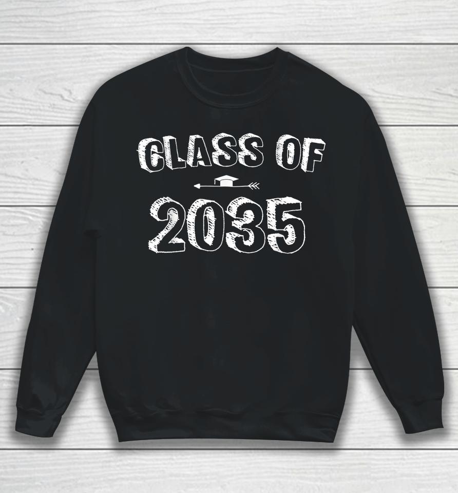 Class Of 2035 Graduation Kindergarten Pre K Grow With Me Sweatshirt
