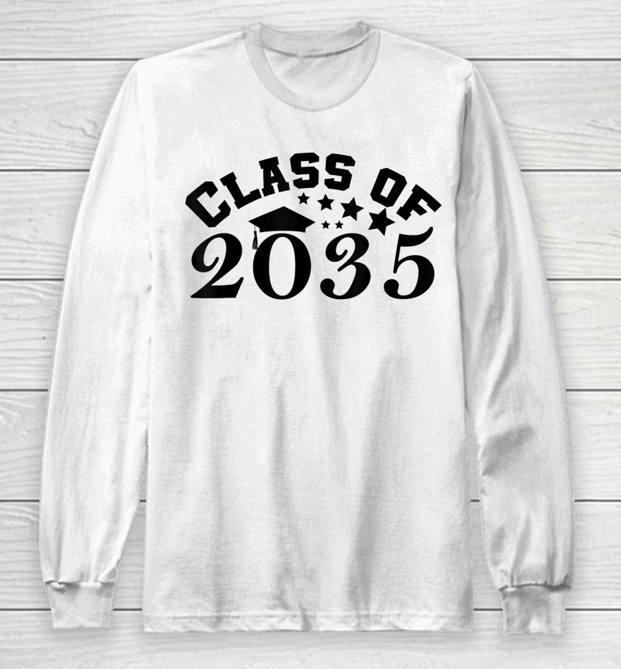 Class Of 2035 Grow With Me First Day Of School Graduation Long Sleeve T-Shirt
