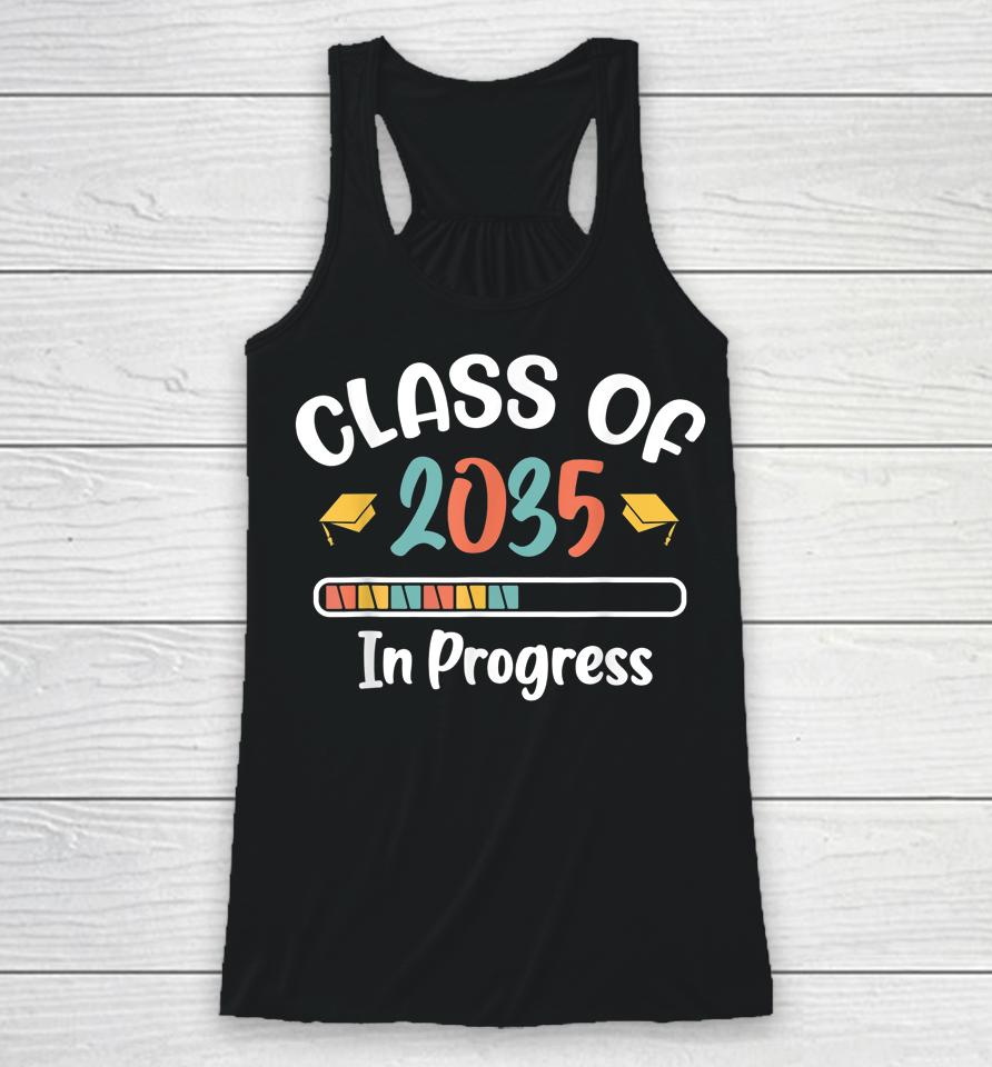 Class Of 2035 Grow With Me First Day Of School Graduation Racerback Tank