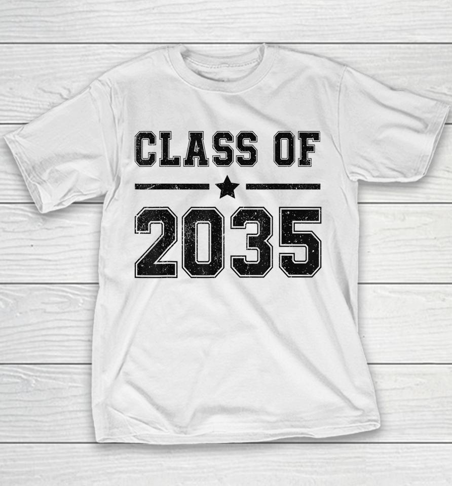 Class Of 2035 Grow With Me Graduation First Day Of School Youth T-Shirt