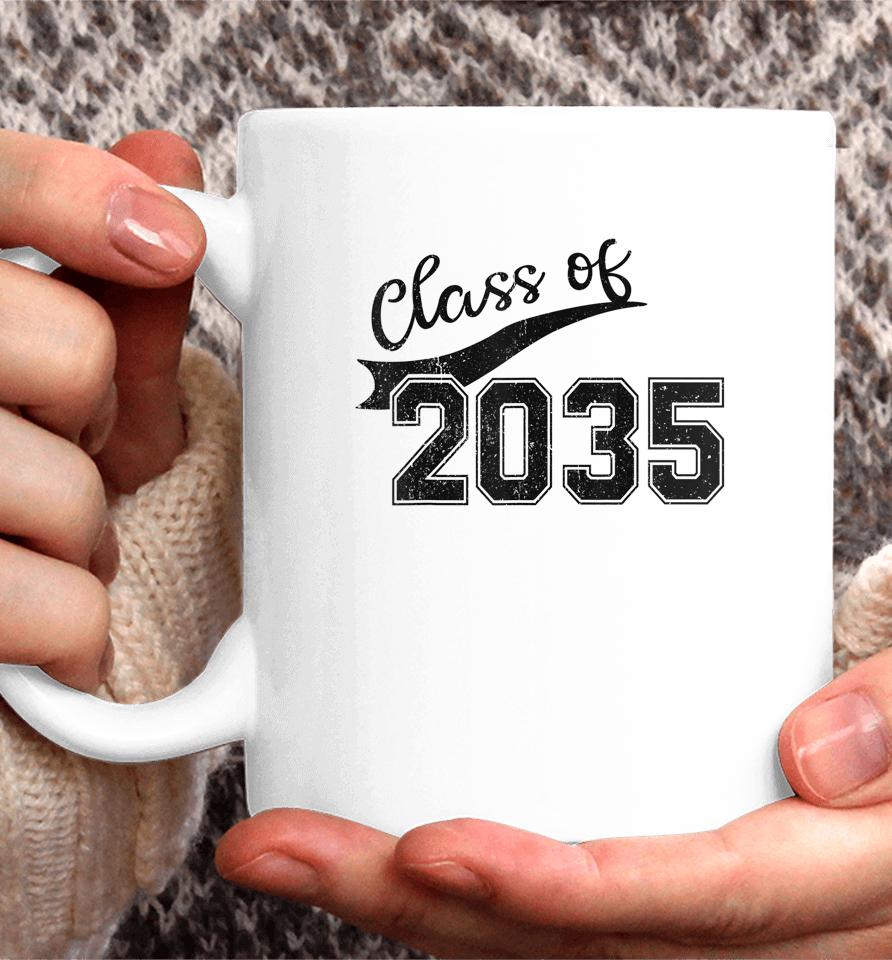 Class Of 2035 Grow With Me Graduation First Day Of School Coffee Mug