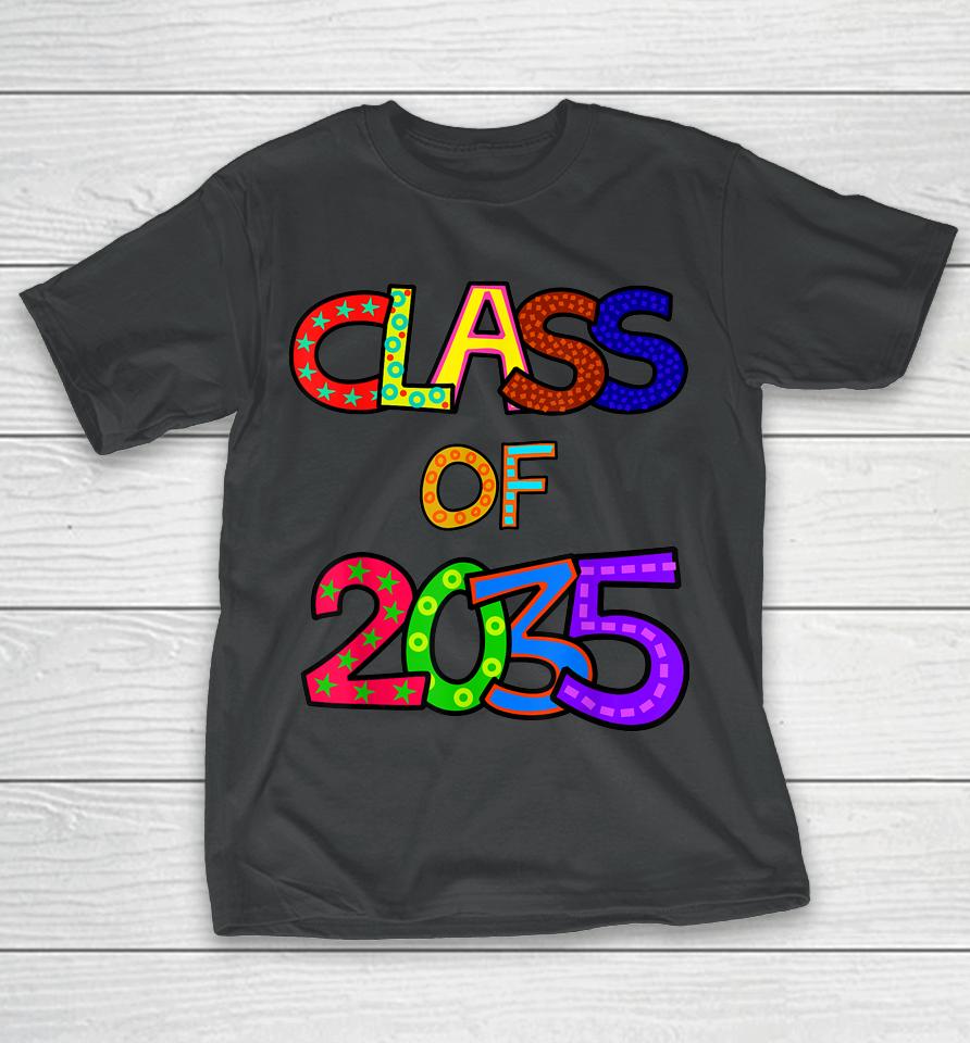 Class Of 2035 Grow With Me Kindergarten Graduation T-Shirt