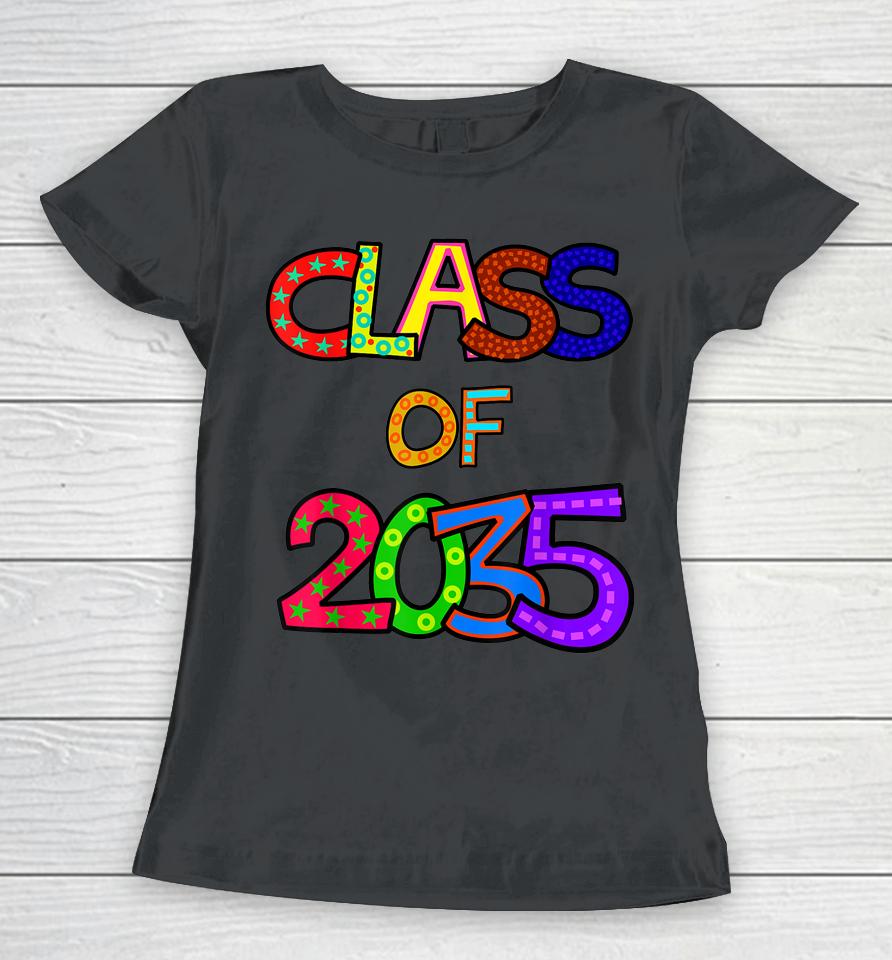 Class Of 2035 Grow With Me Kindergarten Graduation Women T-Shirt