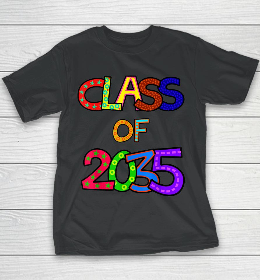 Class Of 2035 Grow With Me Kindergarten Graduation Youth T-Shirt