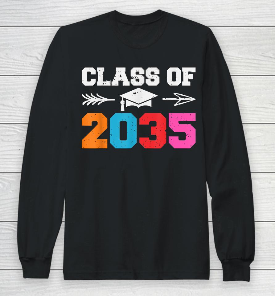 Class Of 2035 Grow With Me Lets Crush Kindergarten School Long Sleeve T-Shirt