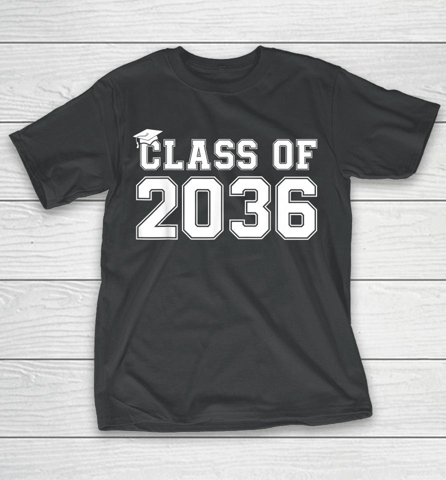 Class Of 2036 Grow With Me Graduation First Day Of School T-Shirt