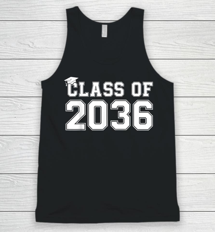 Class Of 2036 Grow With Me Graduation First Day Of School Unisex Tank Top