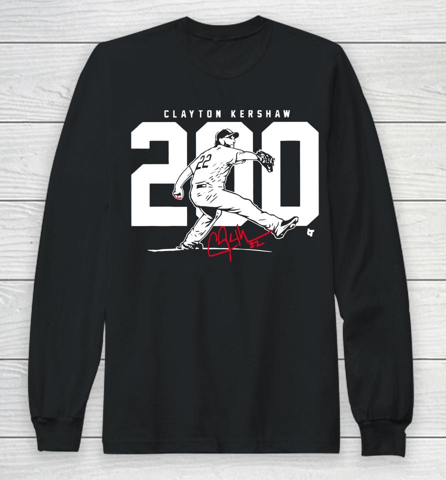 Clayton Kershaw 200 Long Sleeve T-Shirt