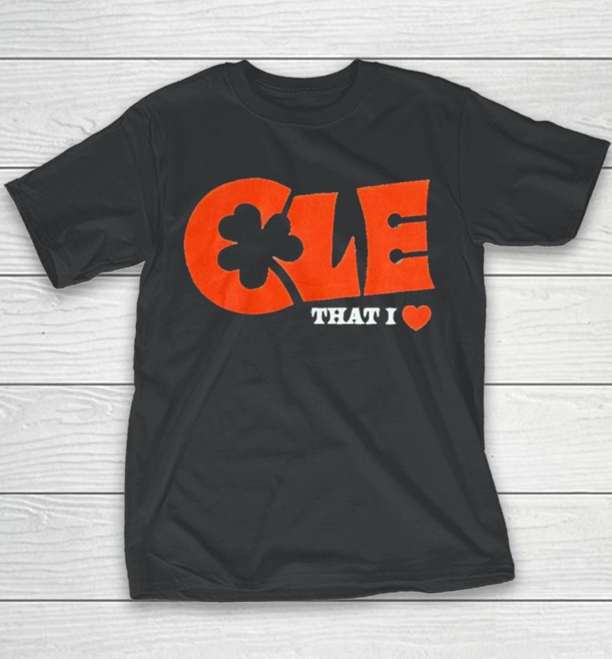Cle That I Love Shamrock Cleveland Guardians Youth T-Shirt