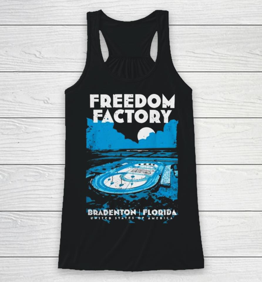 Cleetus Mcfarland Freedom Factory Day And Night Racerback Tank