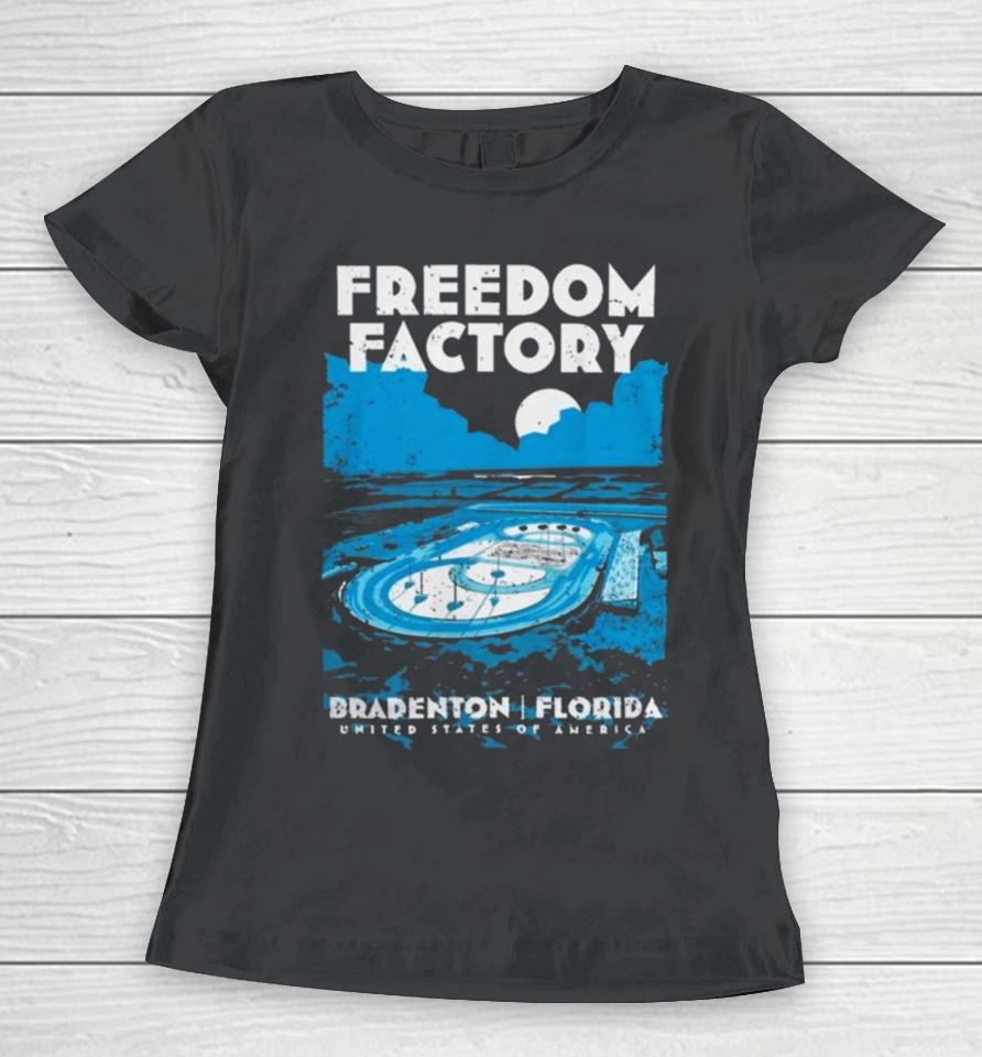 Cleetus Mcfarland Freedom Factory Day And Night Women T-Shirt