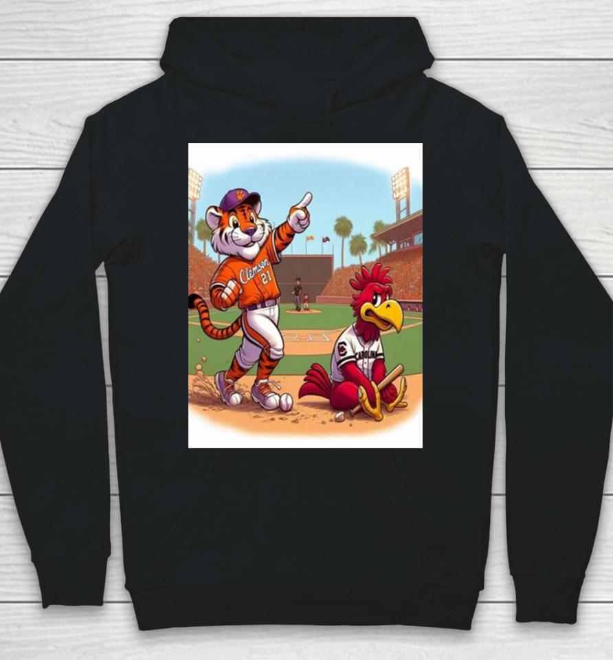 Clemson Tiger Wins The Opener Over South Carolina Gamecocks In 12 Innings As Andrew Ciufo Walks It Off 5 4 Mascot Hoodie