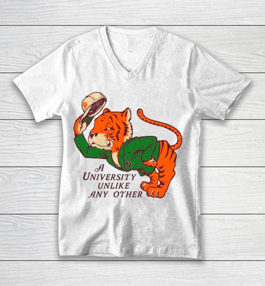 Clemson Tigers A University Unlike Any Other Unisex V-Neck T-Shirt
