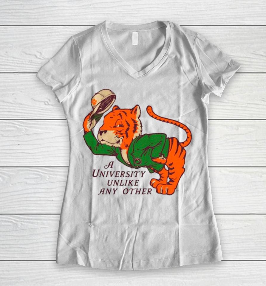 Clemson Tigers A University Unlike Any Other Women V-Neck T-Shirt