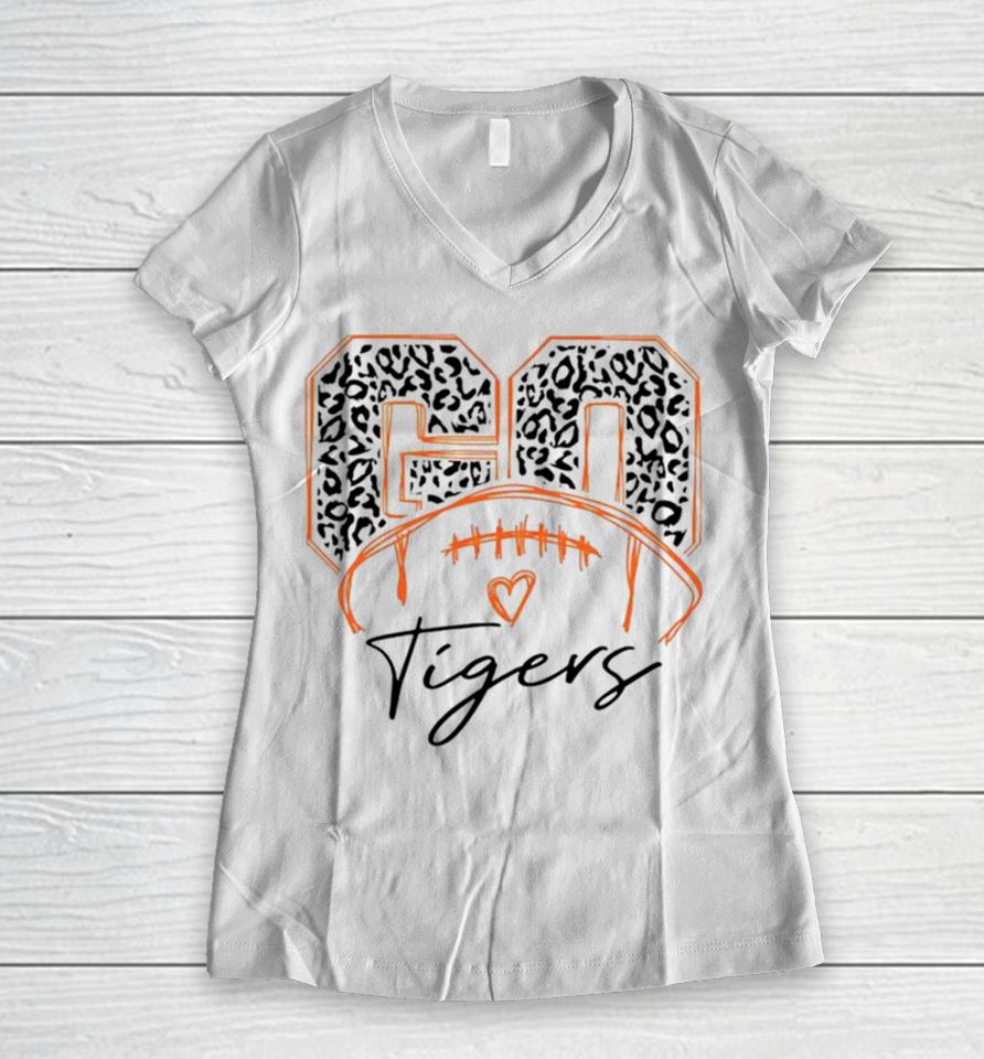 Clemson Tigers Go Tigers Women V-Neck T-Shirt