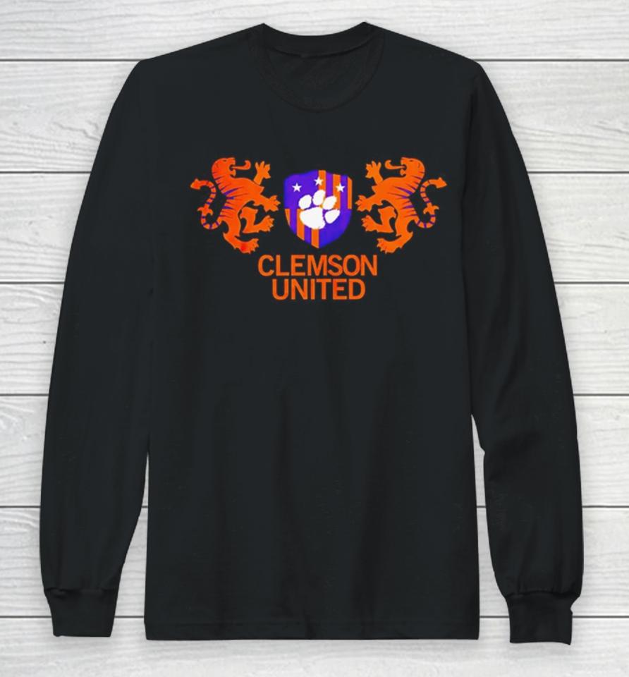 Clemson Tigers Logo Soccer Crest 2024 Long Sleeve T-Shirt