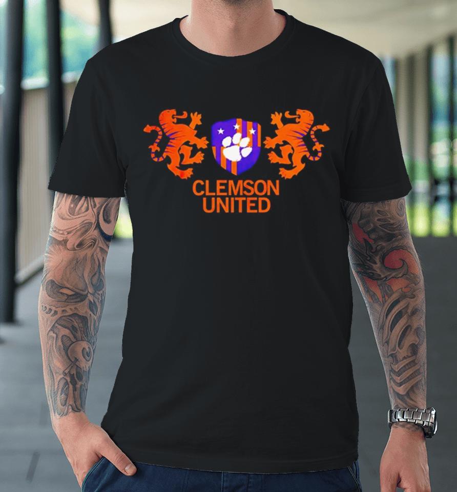 Clemson Tigers Logo Soccer Crest 2024 Premium T-Shirt