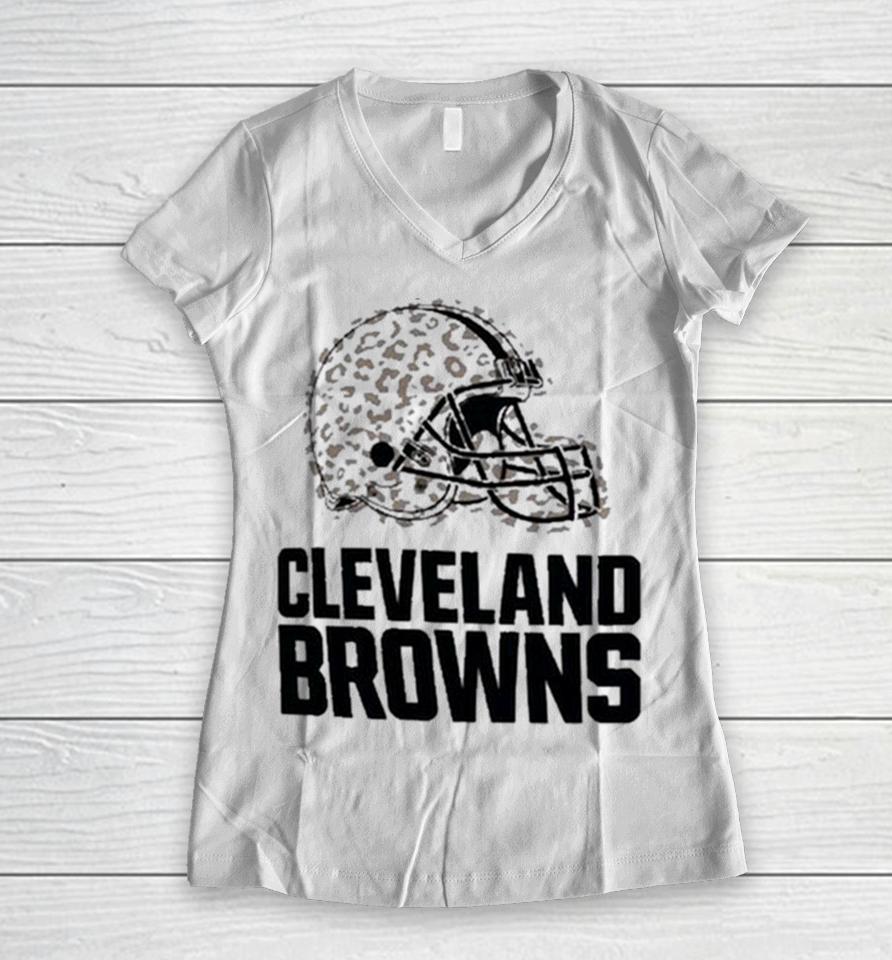 Cleveland Browns ’47 Women’s Panthera Frankie Women V-Neck T-Shirt