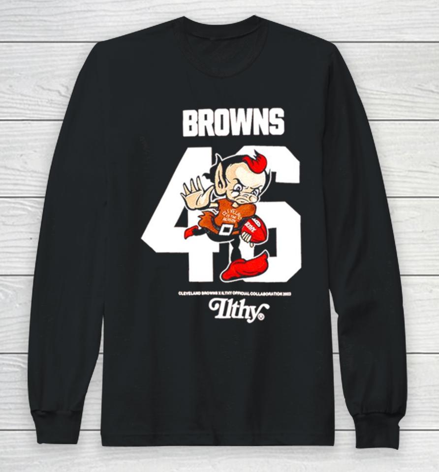 Cleveland Browns Brown Brownie The Elf Long Sleeve T-Shirt