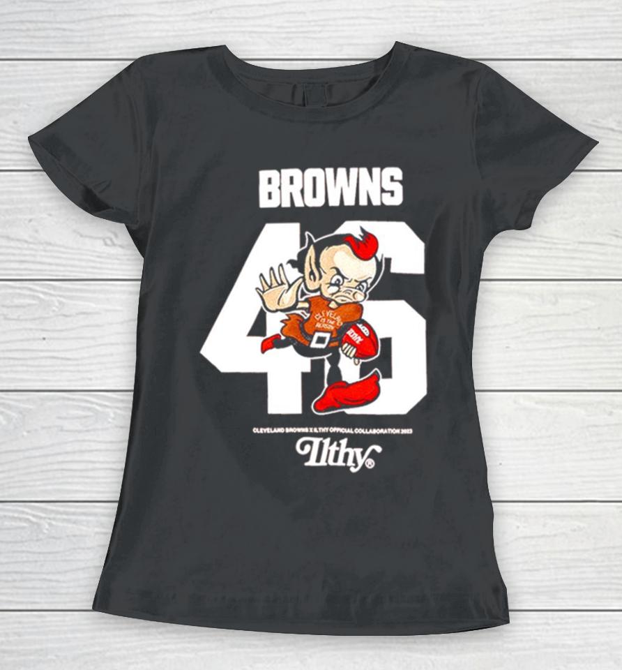 Cleveland Browns Brown Brownie The Elf Women T-Shirt