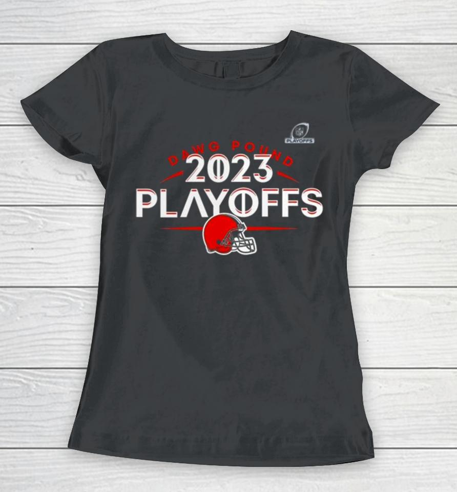 Cleveland Browns Dawg Pound 2023 Nfl Playoffs Women T-Shirt