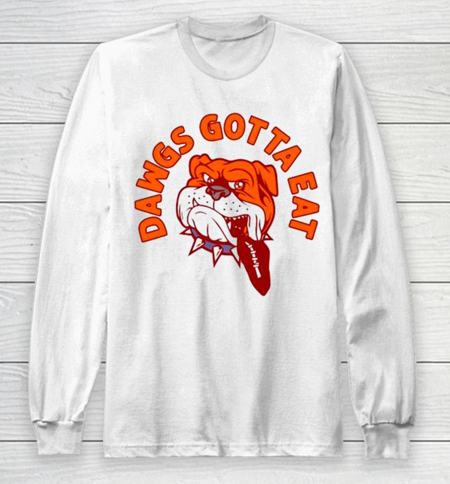 Cleveland Browns Dawgs Gotta Eat Lust The Championship Trophy Long Sleeve T-Shirt