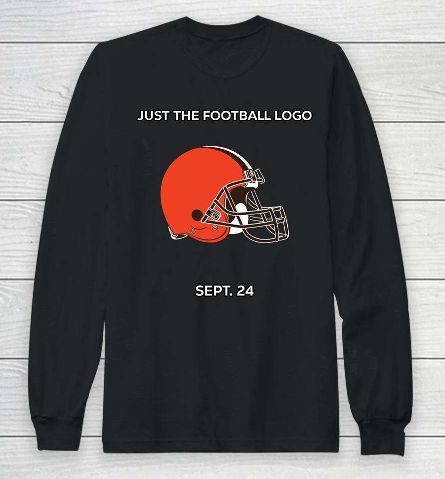 Cleveland Browns Just The Football Logo Sept 24 Long Sleeve T-Shirt