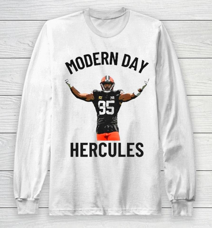 Cleveland Browns Modern Day Hercules Long Sleeve T-Shirt