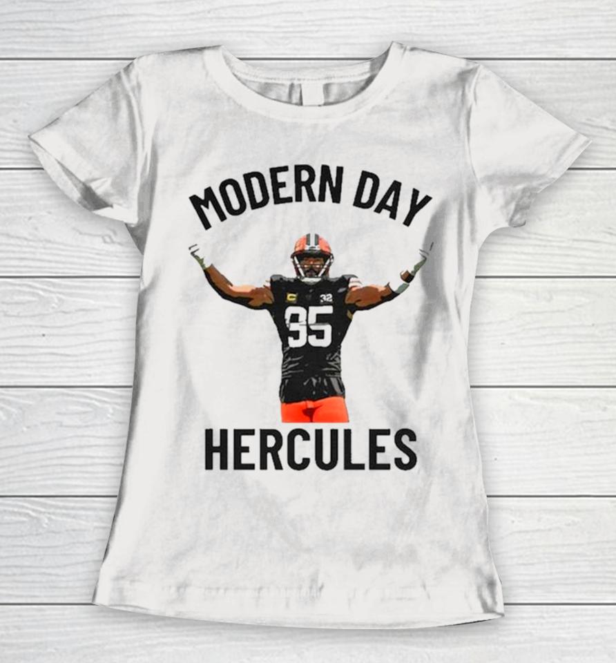Cleveland Browns Modern Day Hercules Women T-Shirt