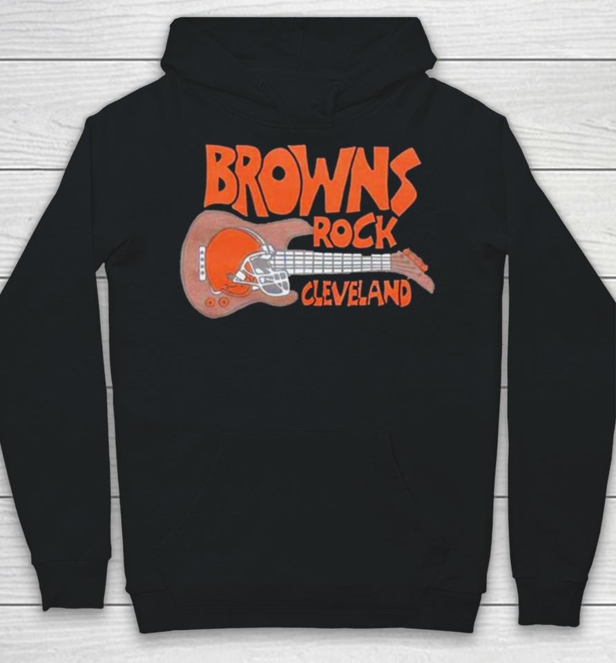 Cleveland Browns Rock Football Helmet And Guitar Hoodie