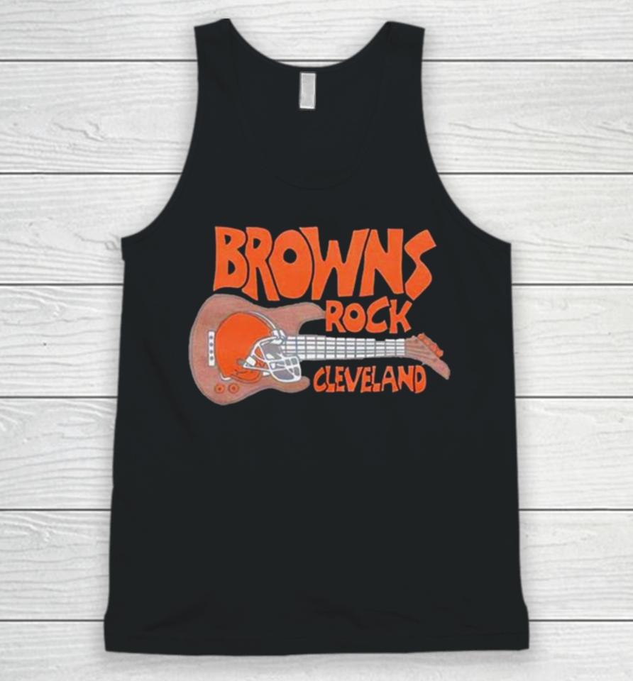 Cleveland Browns Rock Football Helmet And Guitar Unisex Tank Top