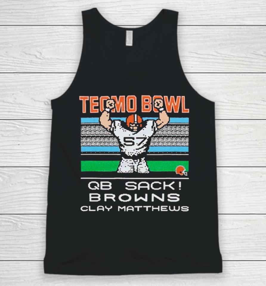 Cleveland Browns Video Game Tecmo Bowl Browns Clay Matthews Unisex Tank Top