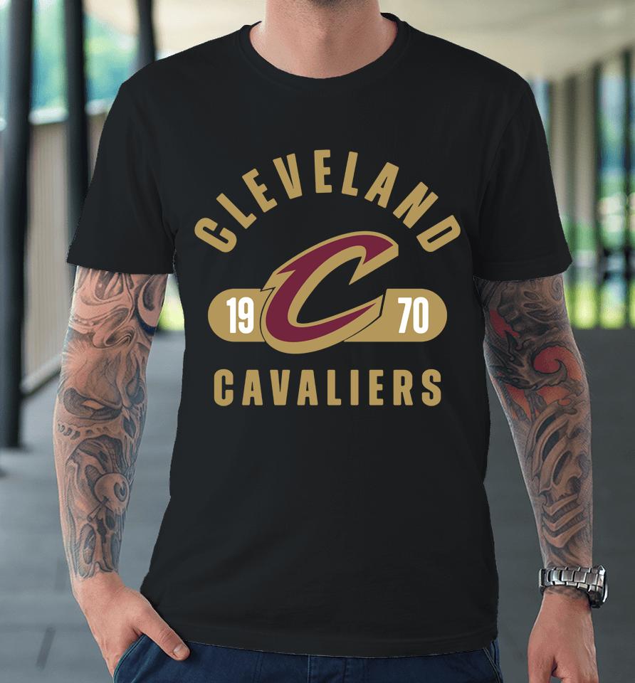 Cleveland Cavaliers 1970 Attack Colorblock Premium T-Shirt