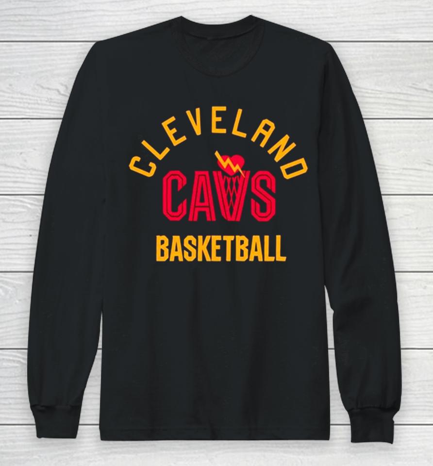 Cleveland Cavs Nba Basketball Heart Long Sleeve T-Shirt