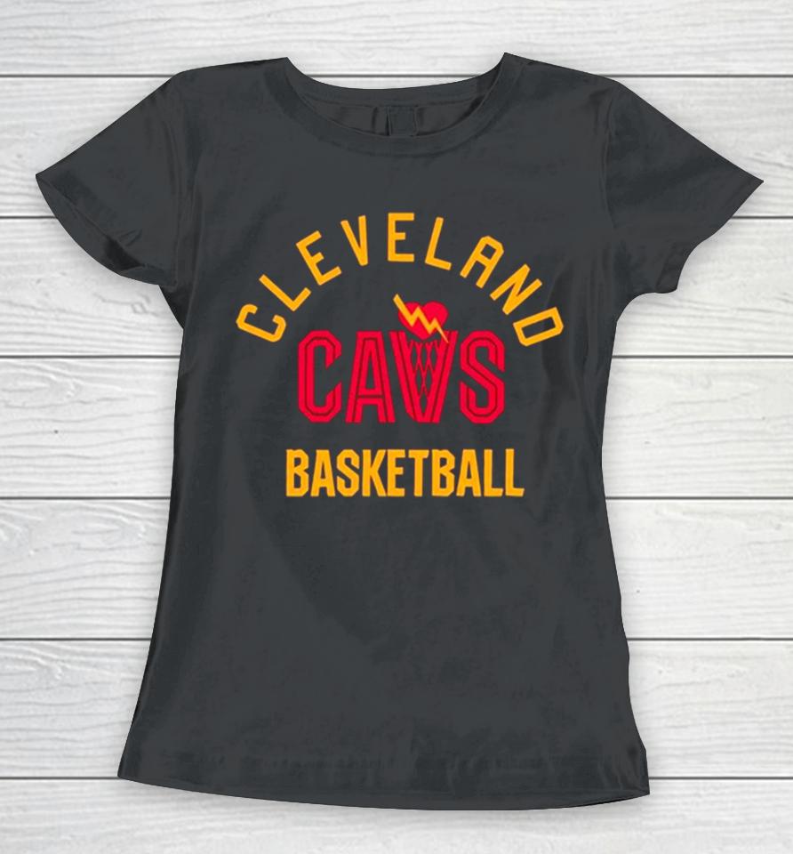 Cleveland Cavs Nba Basketball Heart Women T-Shirt