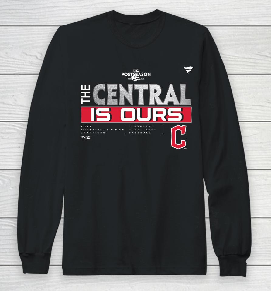 Cleveland Guardians Fanatics Branded Navy 2022 Al Central Division Champions Locker Room Long Sleeve T-Shirt