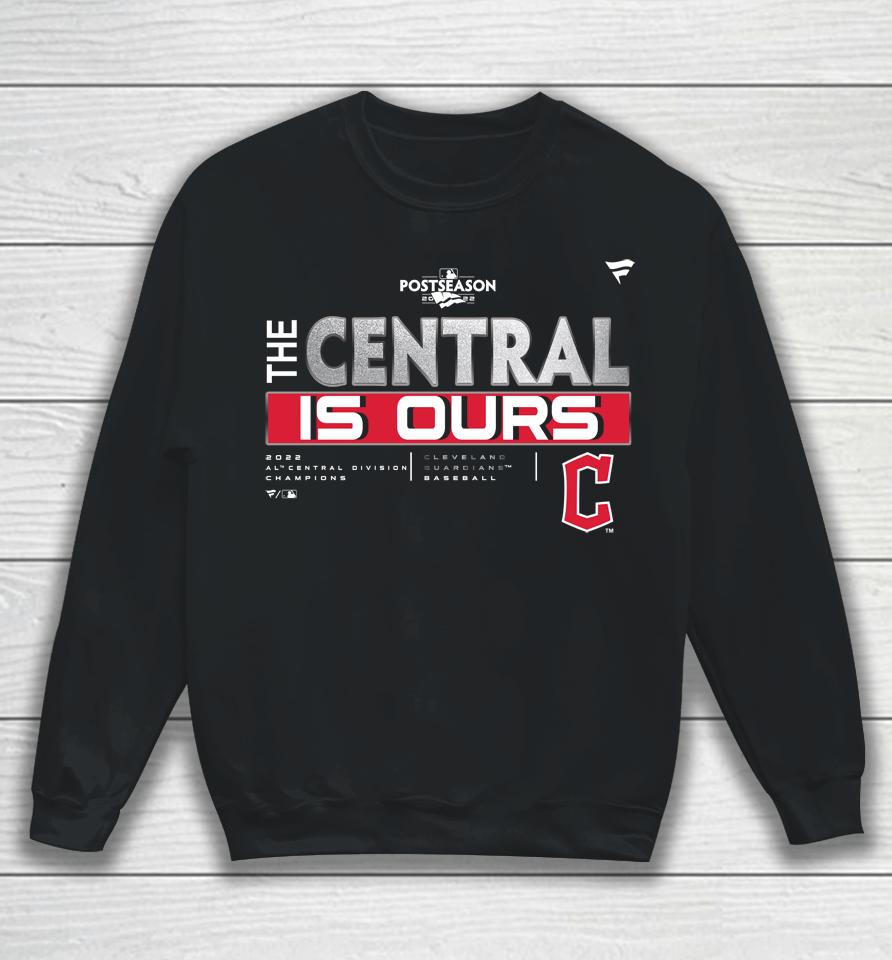 Cleveland Guardians Fanatics Branded Navy 2022 Al Central Division Champions Locker Room Sweatshirt