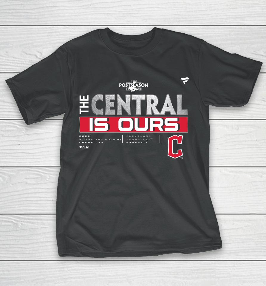 Cleveland Guardians Fanatics Branded Navy 2022 Al Central Division Champions Locker Room T-Shirt
