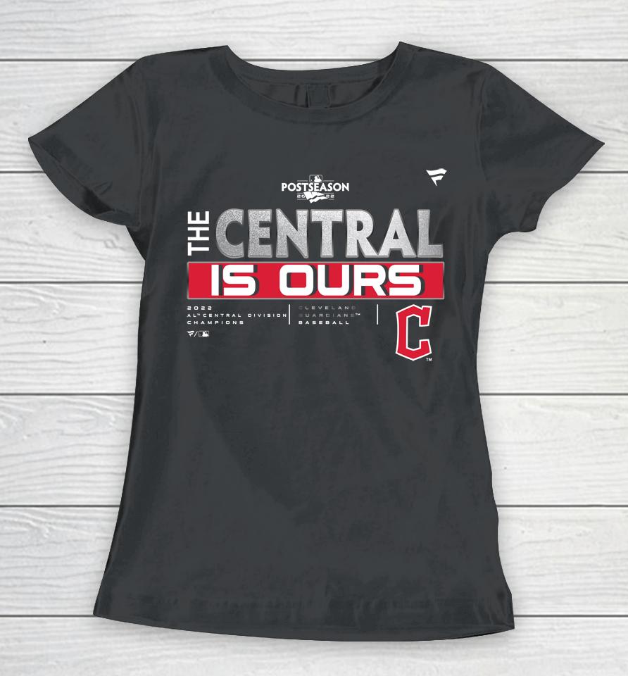 Cleveland Guardians Fanatics Branded Navy 2022 Al Central Division Champions Locker Room Women T-Shirt