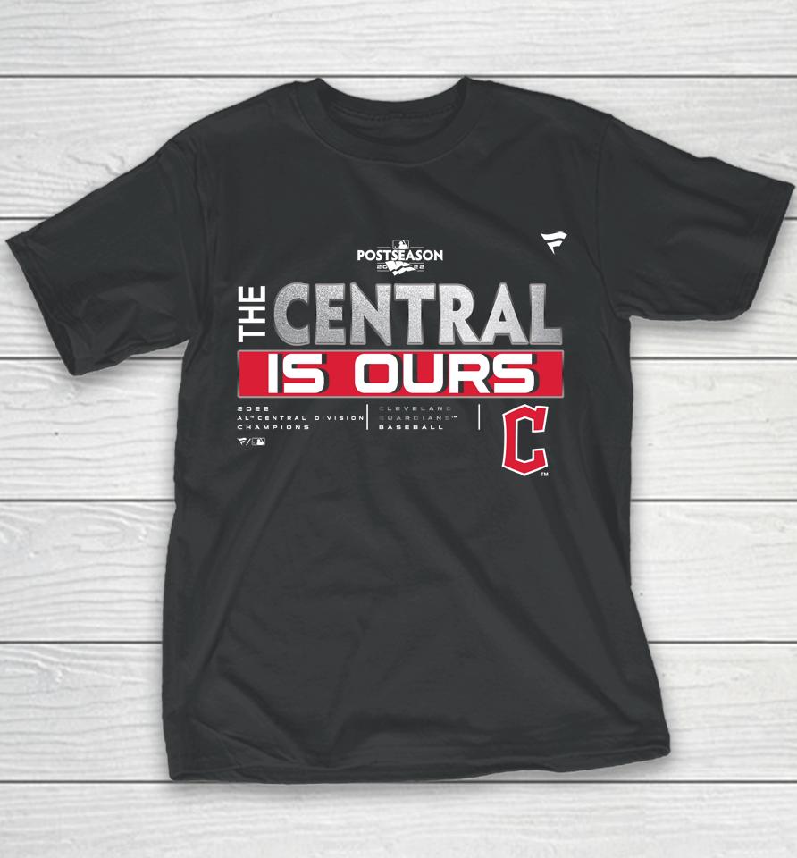 Cleveland Guardians Fanatics Branded Navy 2022 Al Central Division Champions Locker Room Youth T-Shirt