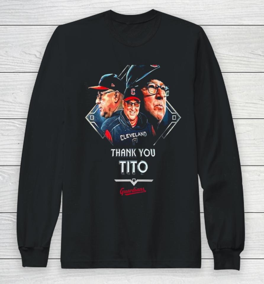 Cleveland Guardians Thank You Tito Rare Terry Francona Long Sleeve T-Shirt