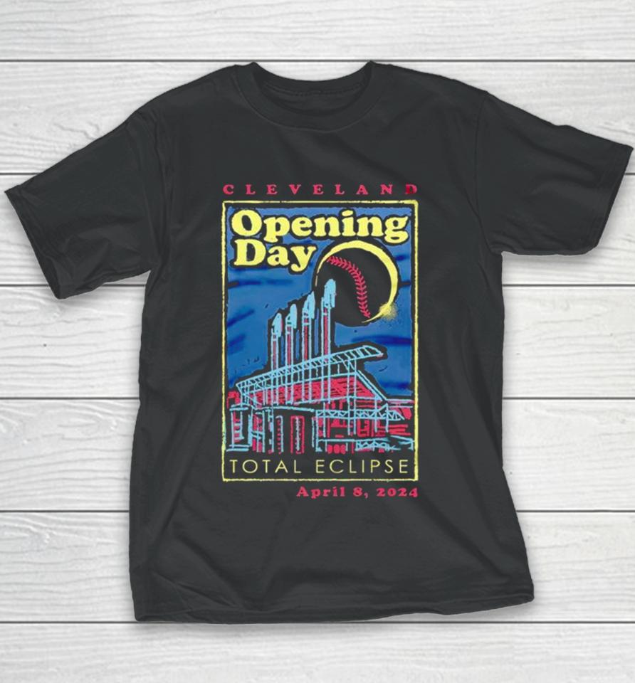 Cleveland Opening Day 2024 Total Eclipse April 8 2024 Youth T-Shirt