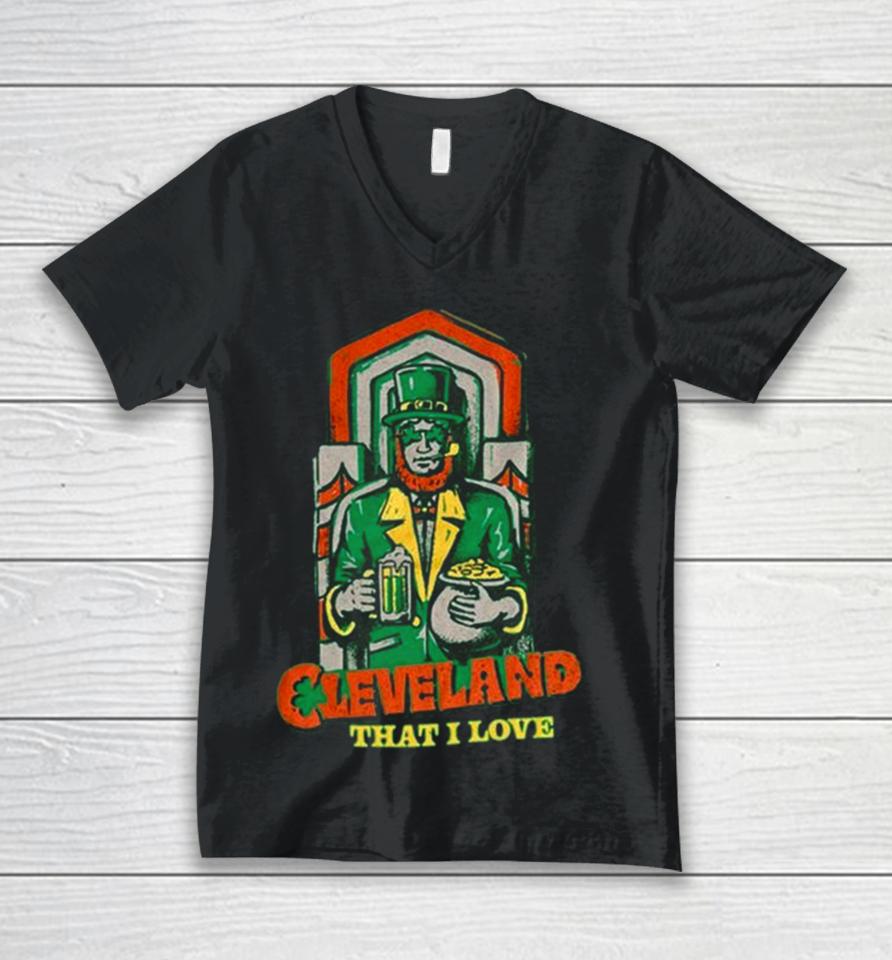 Cleveland That I Love Luck Of The Irish Guardian Unisex V-Neck T-Shirt