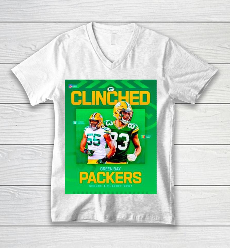 Cliched Green Bay Packer Secure A Playoff Spot Nfl 2024 Unisex V-Neck T-Shirt