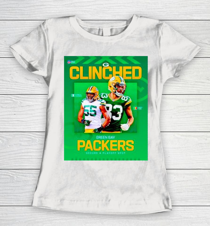 Cliched Green Bay Packer Secure A Playoff Spot Nfl 2024 Women T-Shirt